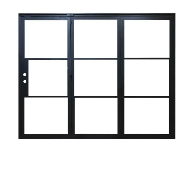 Steel bifold patio doors in Austin TX opening to outdoor living space