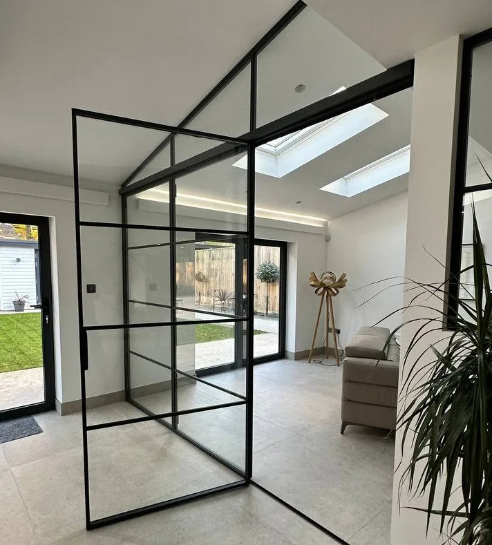 Steel and glass interior doors in Austin TX for modern home or office spaces