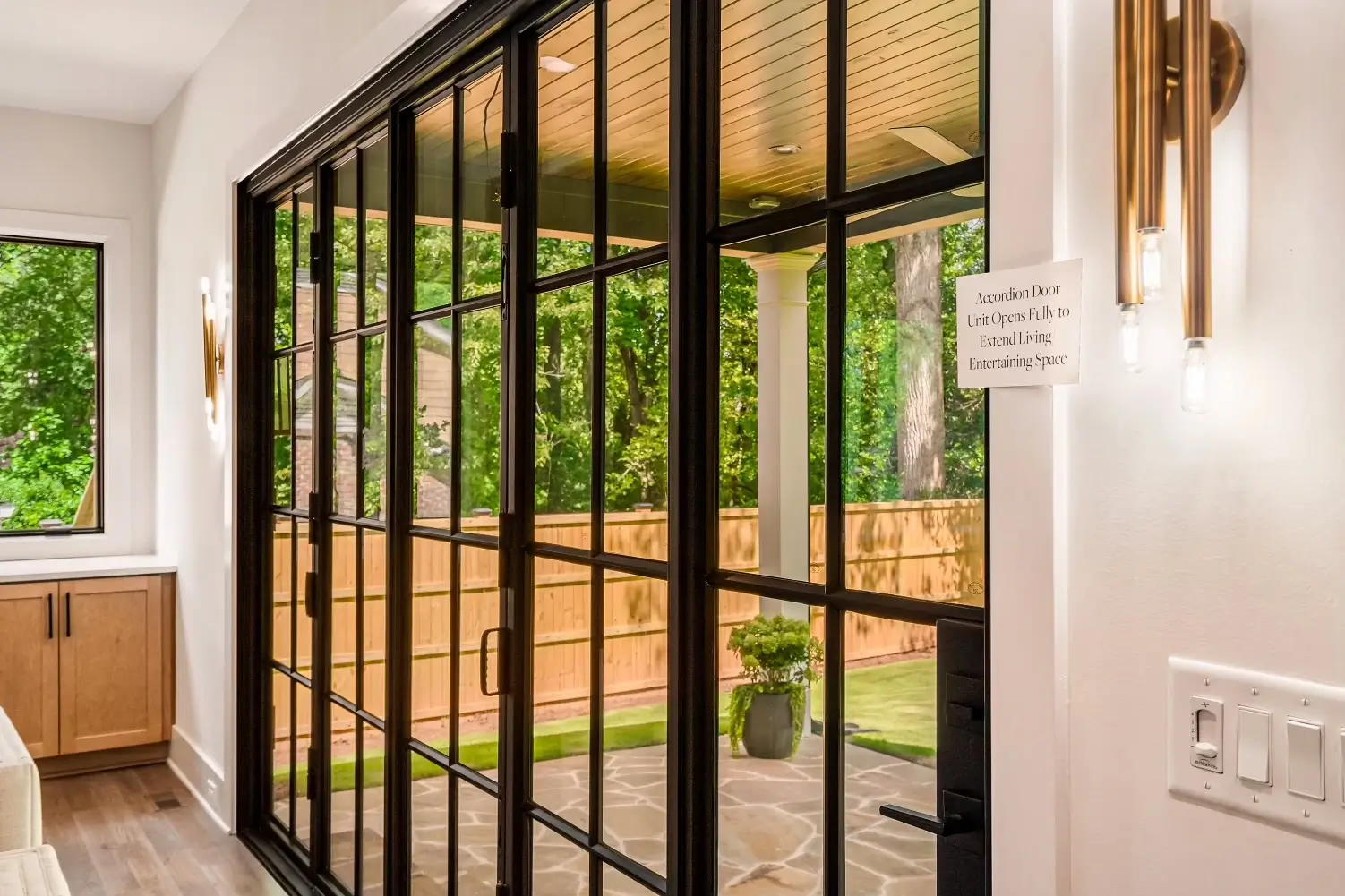 Exterior steel sliding patio doors with a modern design in Austin Tx