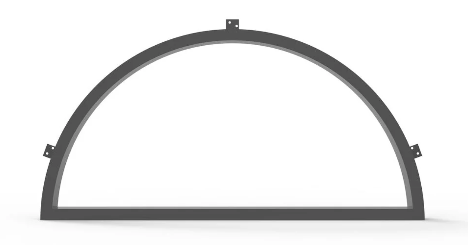 Steel entry door with a transom window above for added daylight