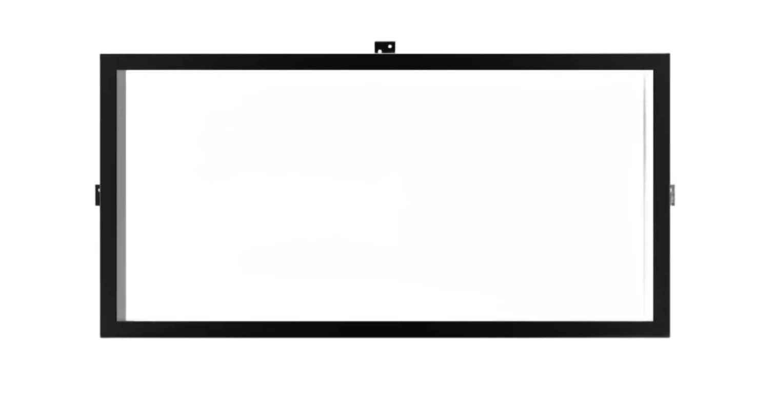 Tall contemporary steel doorway with custom transom glass